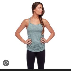 Black Diamond Women's Green and Red Tank Tops